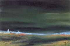 Einfahrt nach Hirtshals - Dänemark - Pastell 2005 - 65 x 50